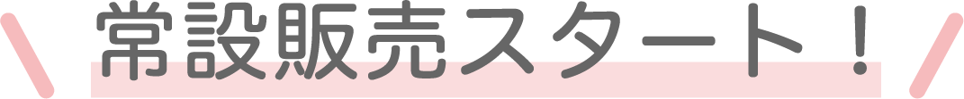 常設販売スタート！
